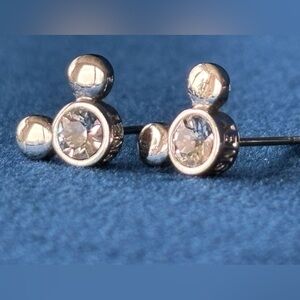 Disney Parks Arriba Bros. Rhodium Mickey Icon Earrings